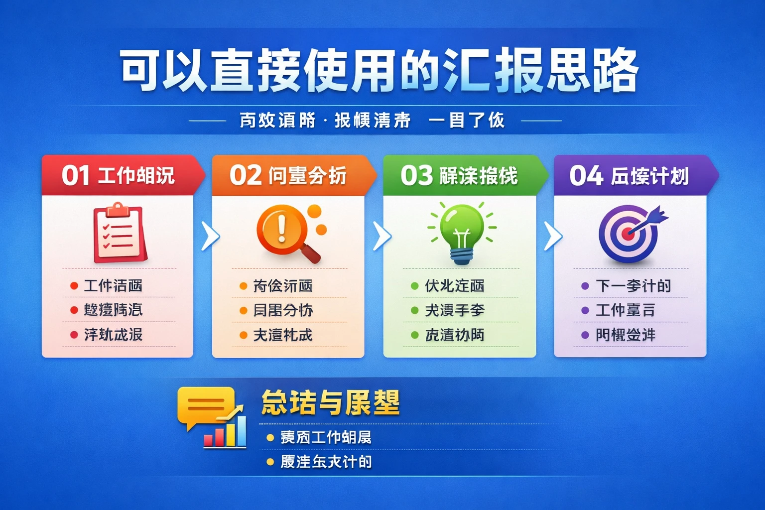 可以直接使用的汇报思路