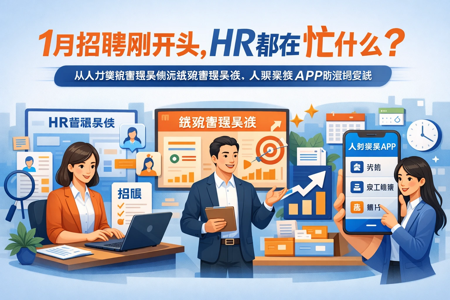 1月招聘刚开头,HR都在忙什么?从人力资源管理系统到绩效管理系统、人事系统APP的落地实践