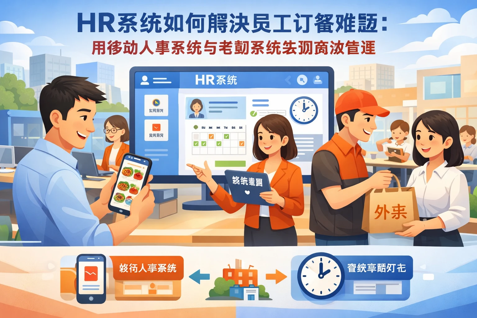 HR系统如何解决员工订餐难题：用移动人事系统与考勤系统实现高效管理