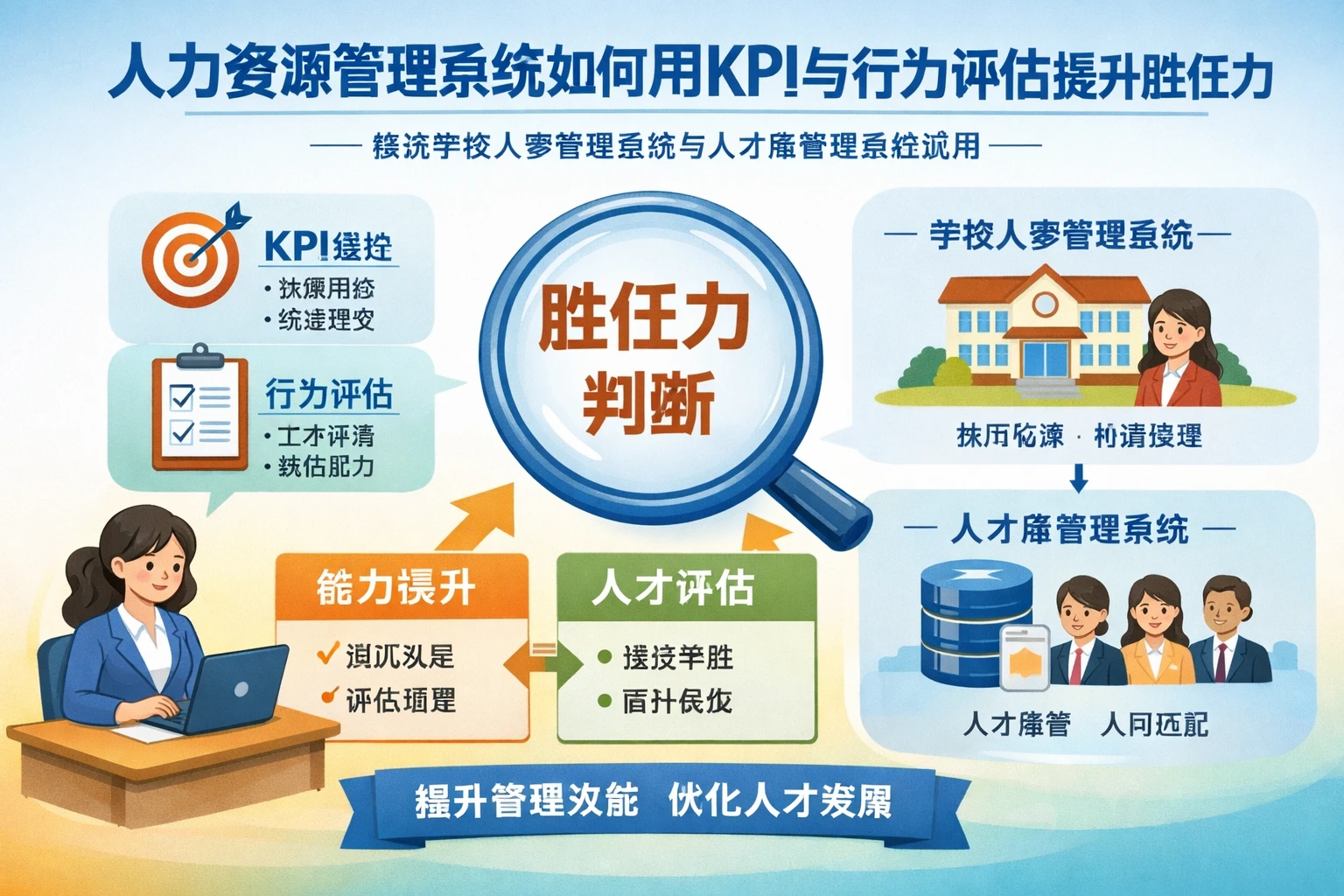 人力资源管理系统如何用KPI与行为评估提升胜任力判断——兼谈学校人事管理系统与人才库管理系统应用