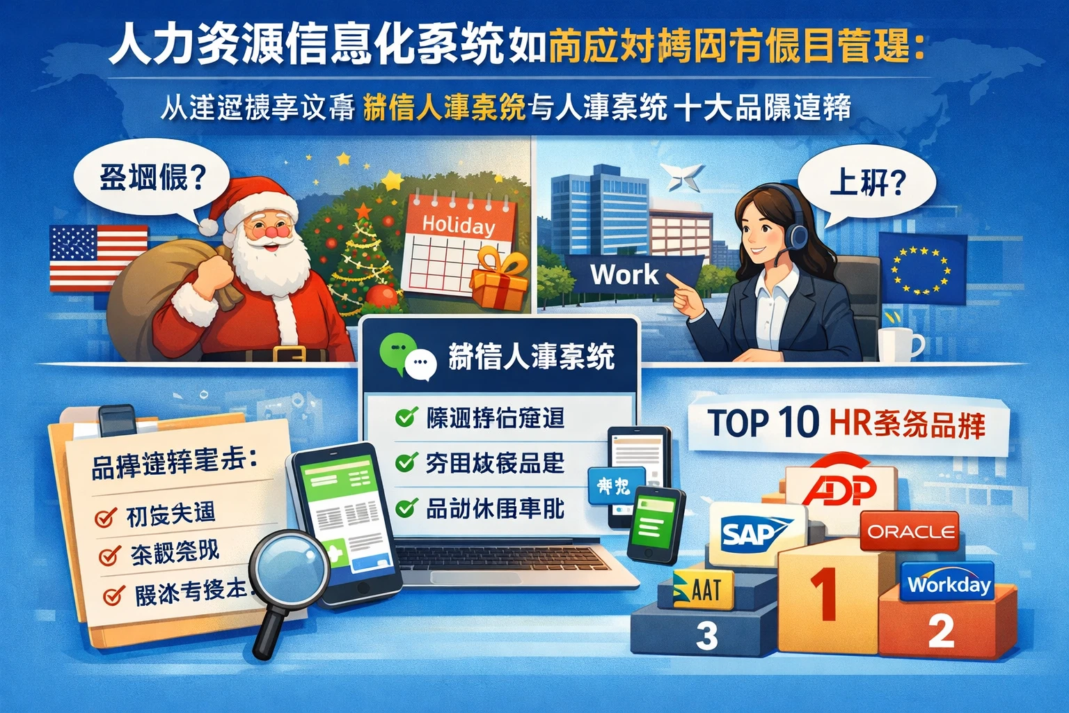 人力资源信息化系统如何应对跨国节假日管理：从圣诞假争议看微信人事系统与人事系统十大品牌选择