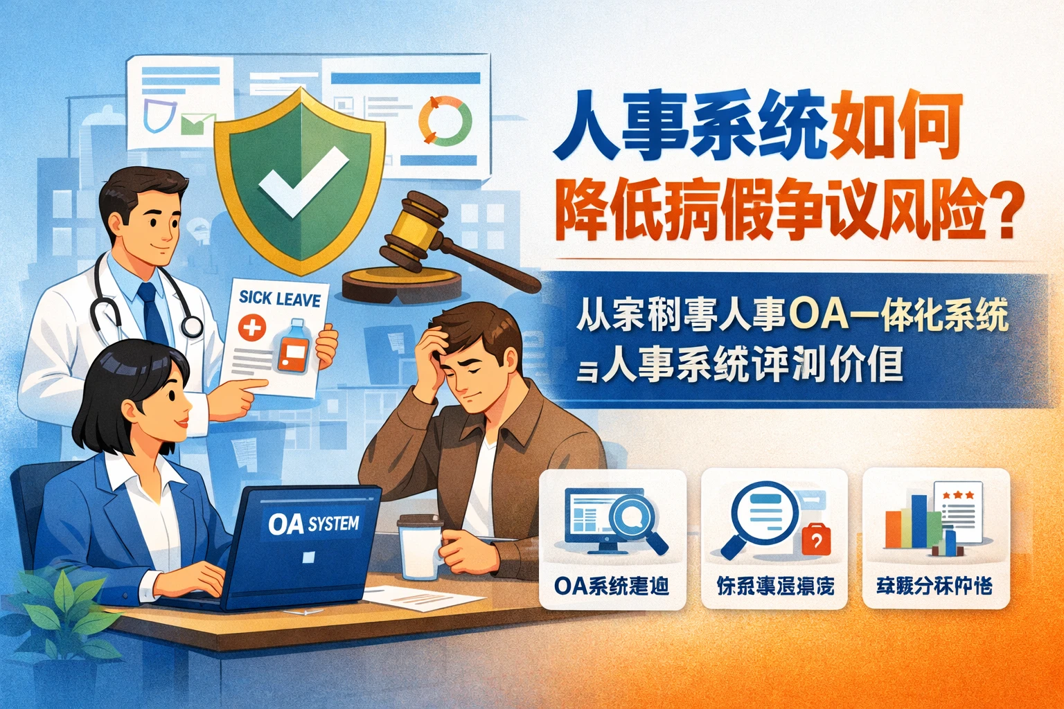 人事系统如何降低病假争议风险：从案例看人事OA一体化系统与人事系统评测价值