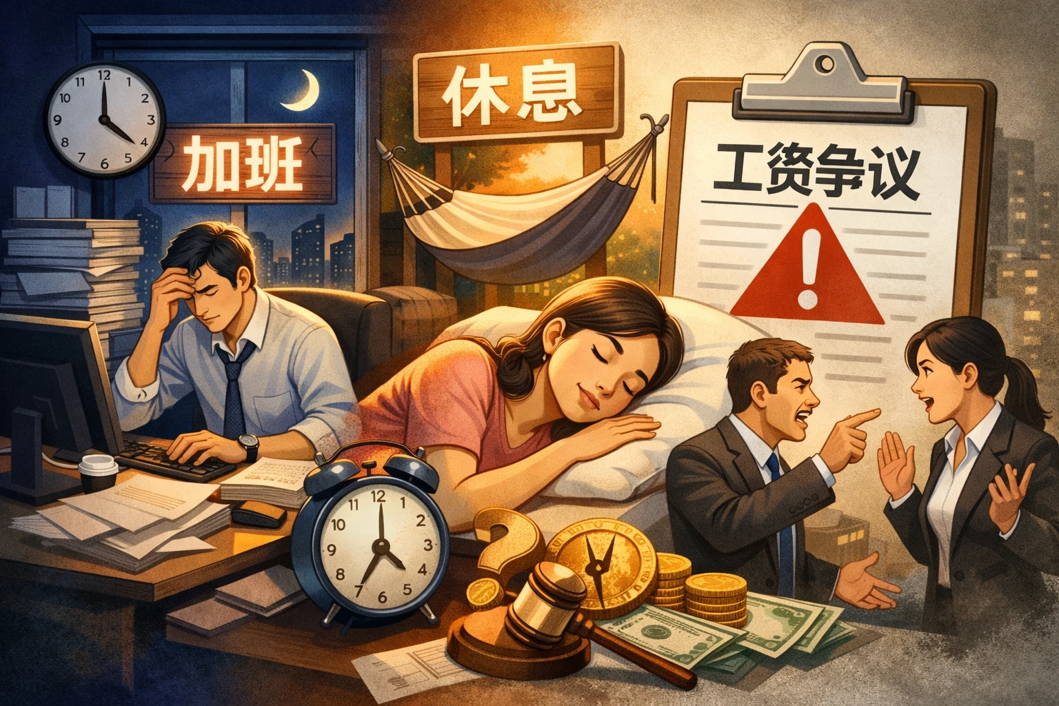 加班、休息和薪酬争议风险