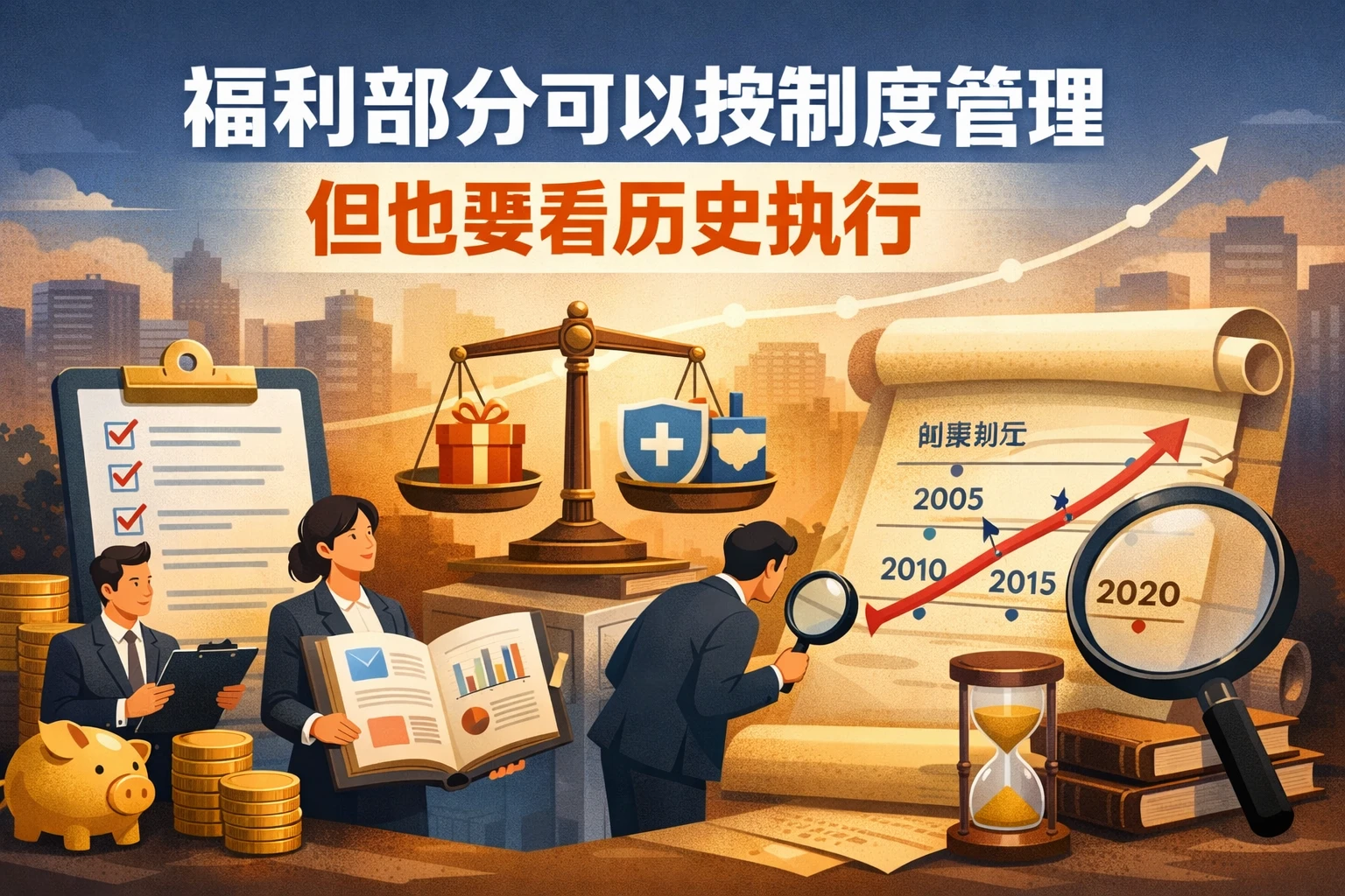 福利部分可以按制度管理，但也要看历史执行