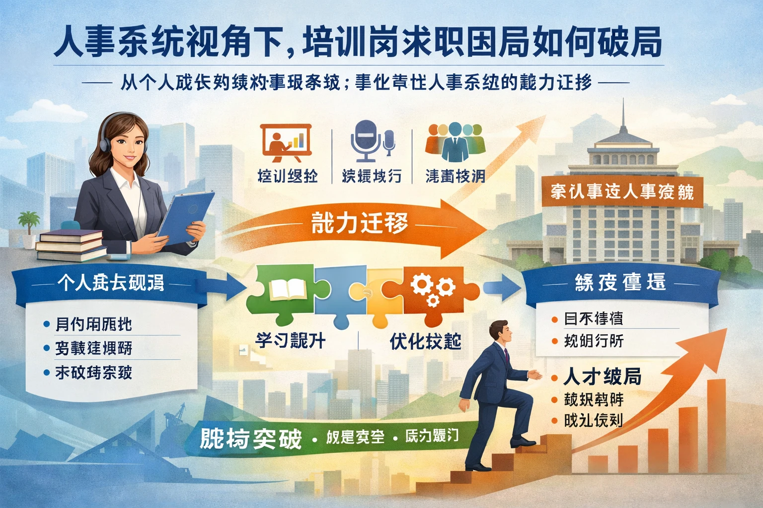 人事系统视角下，培训岗求职困局如何破局：从个人成长到绩效管理系统、事业单位人事系统的能力迁移