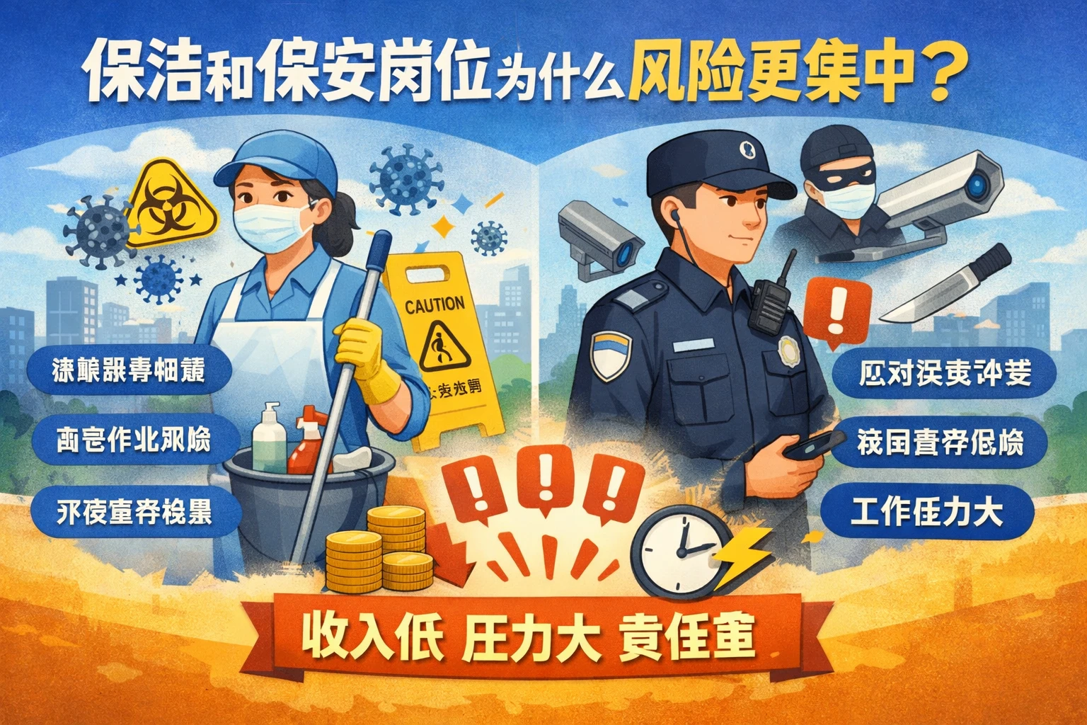 保洁和保安岗位为什么风险更集中