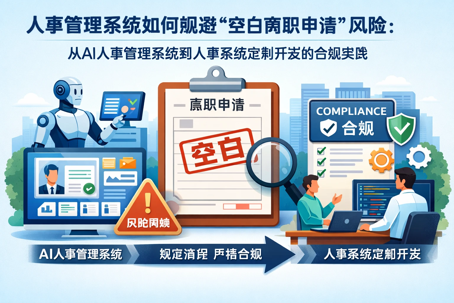 人事管理系统如何规避“空白离职申请”风险：从AI人事管理系统到人事系统定制开发的合规实践