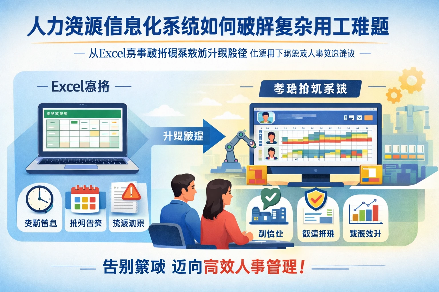 人力资源信息化系统如何破解复杂用工难题：从Excel到考勤排班系统的升级路径，也适用于制造业人事系统建设