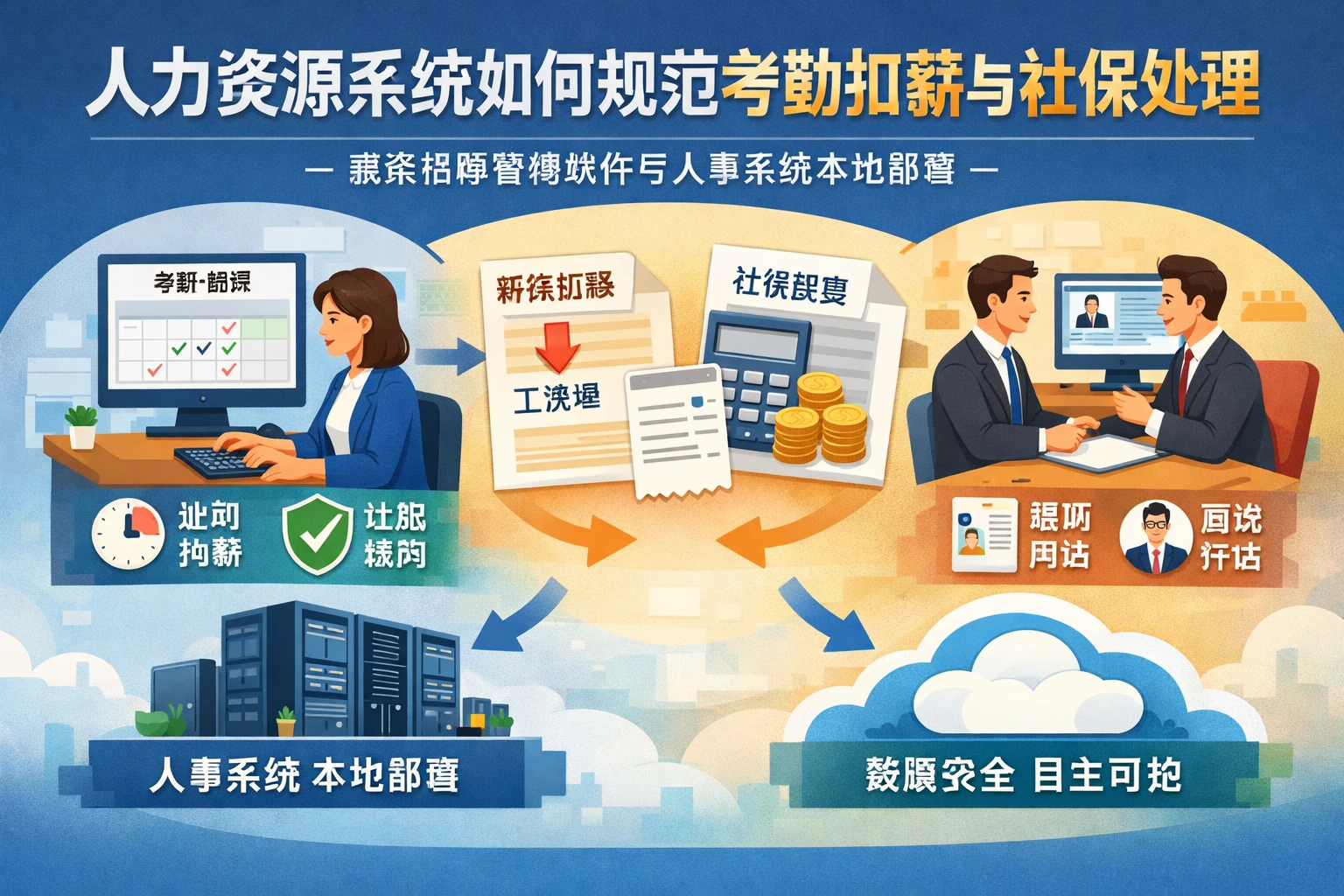 人力资源系统如何规范考勤扣薪与社保处理：兼谈招聘管理软件与人事系统本地部署
