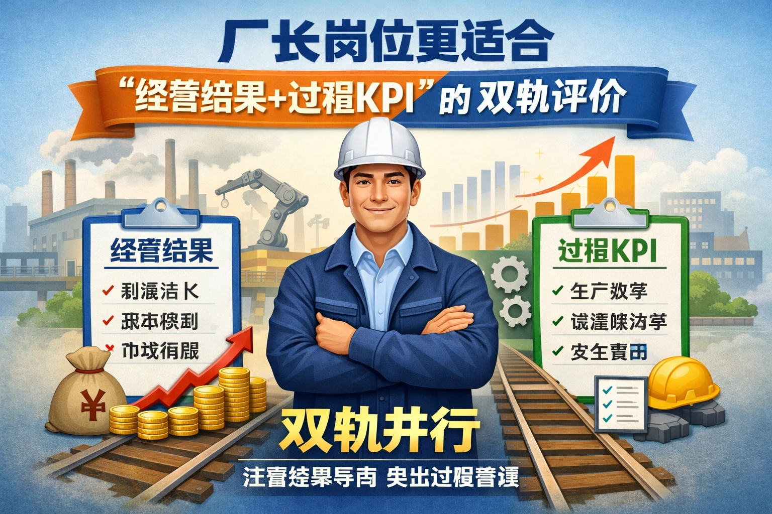 厂长岗位更适合“经营结果+过程KPI”的双轨评价