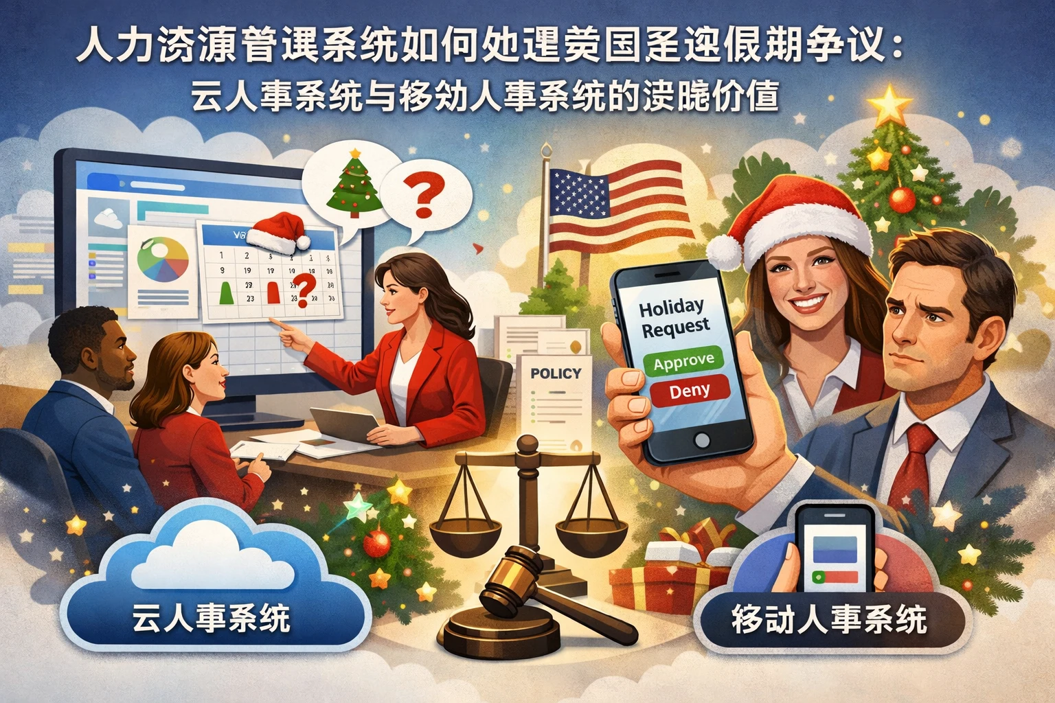 人力资源管理系统如何处理美国圣诞假期争议：云人事系统与移动人事系统的实践价值