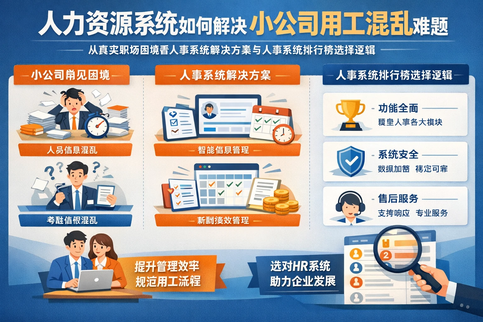 人力资源系统如何解决小公司用工混乱难题：从真实职场困境看人事系统解决方案与人事系统排行榜选择逻辑