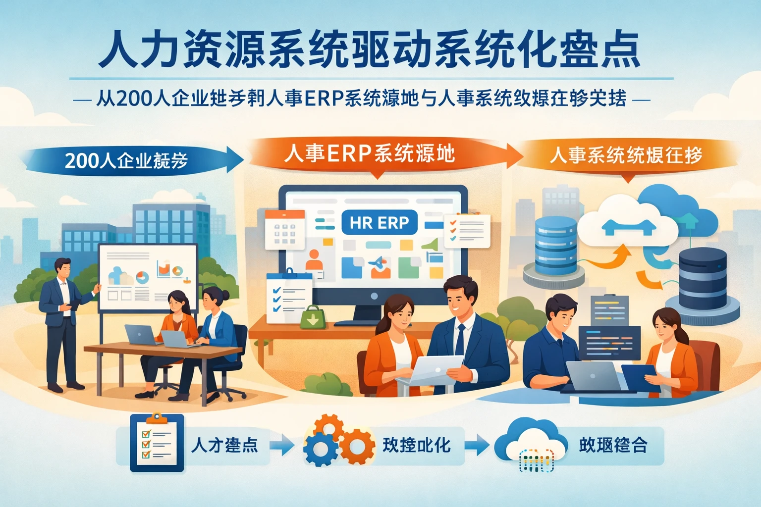 人力资源系统驱动系统化盘点:从200人企业起步到人事ERP系统落地与人事系统数据迁移实践