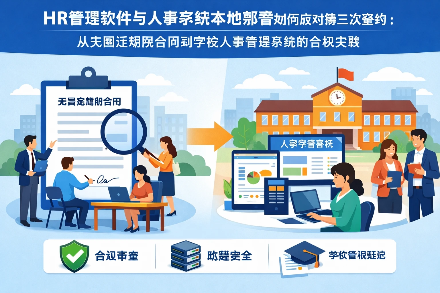HR管理软件与人事系统本地部署如何应对第三次签约：从无固定期限合同到学校人事管理系统的合规实践