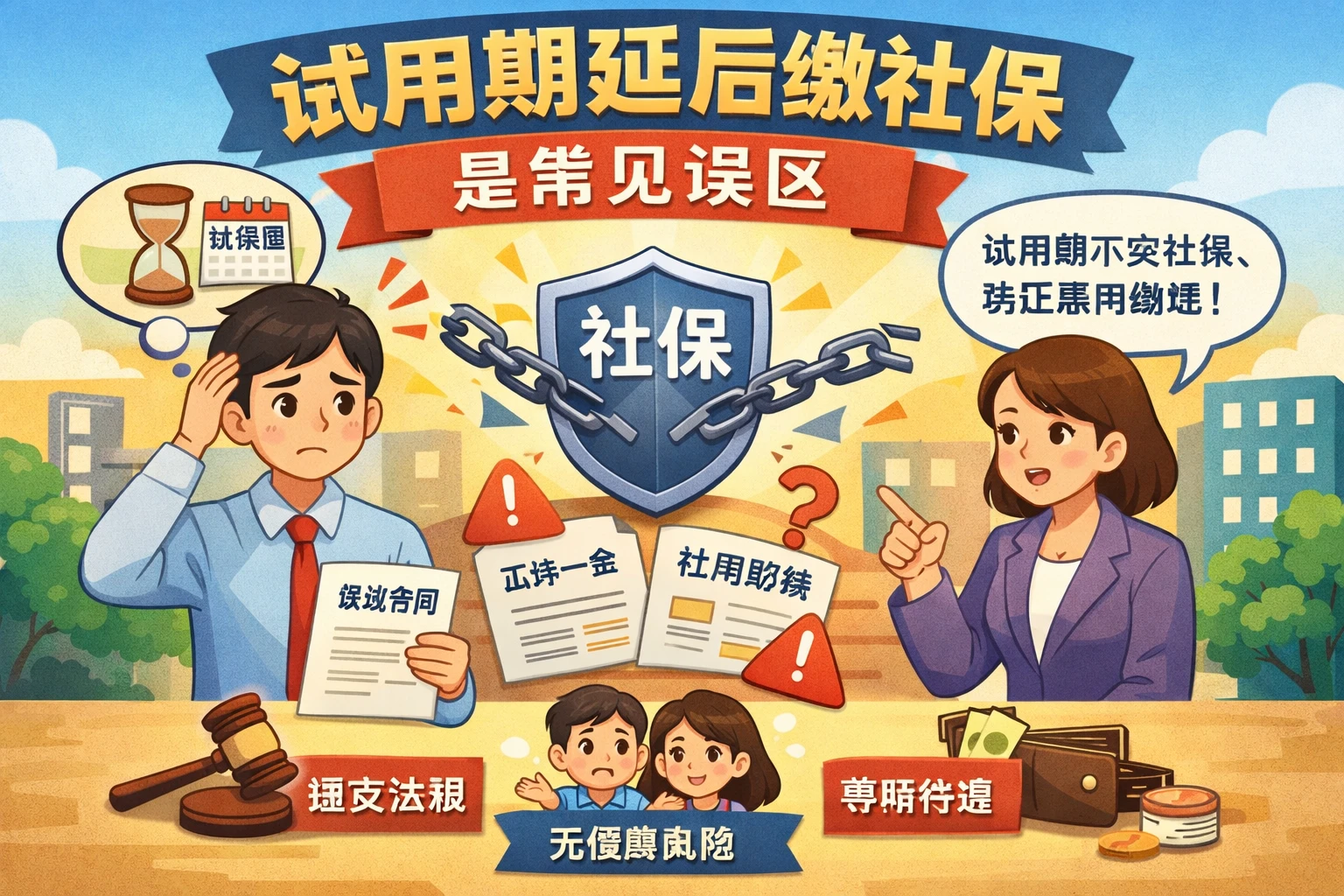 试用期延后缴社保，是常见误区