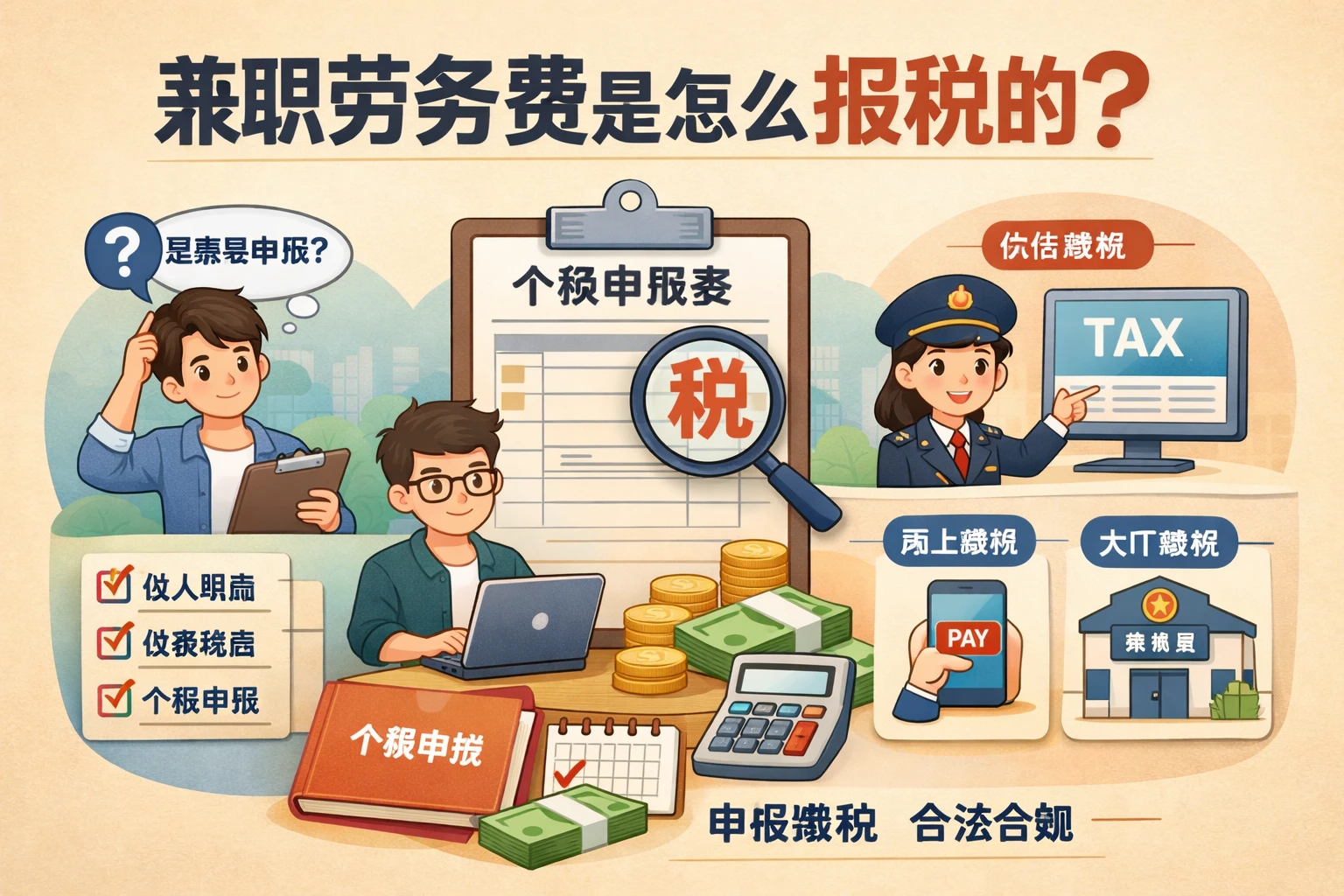 兼职劳务费是怎么报税的