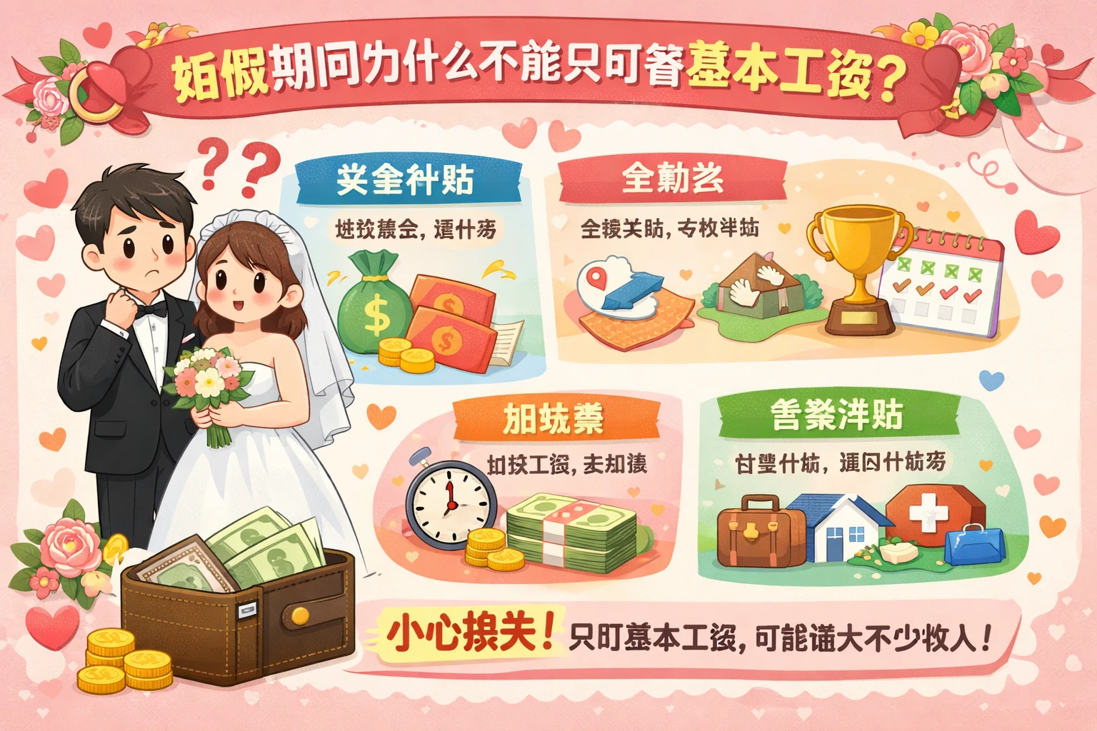 婚假期间为什么不能只盯着基本工资