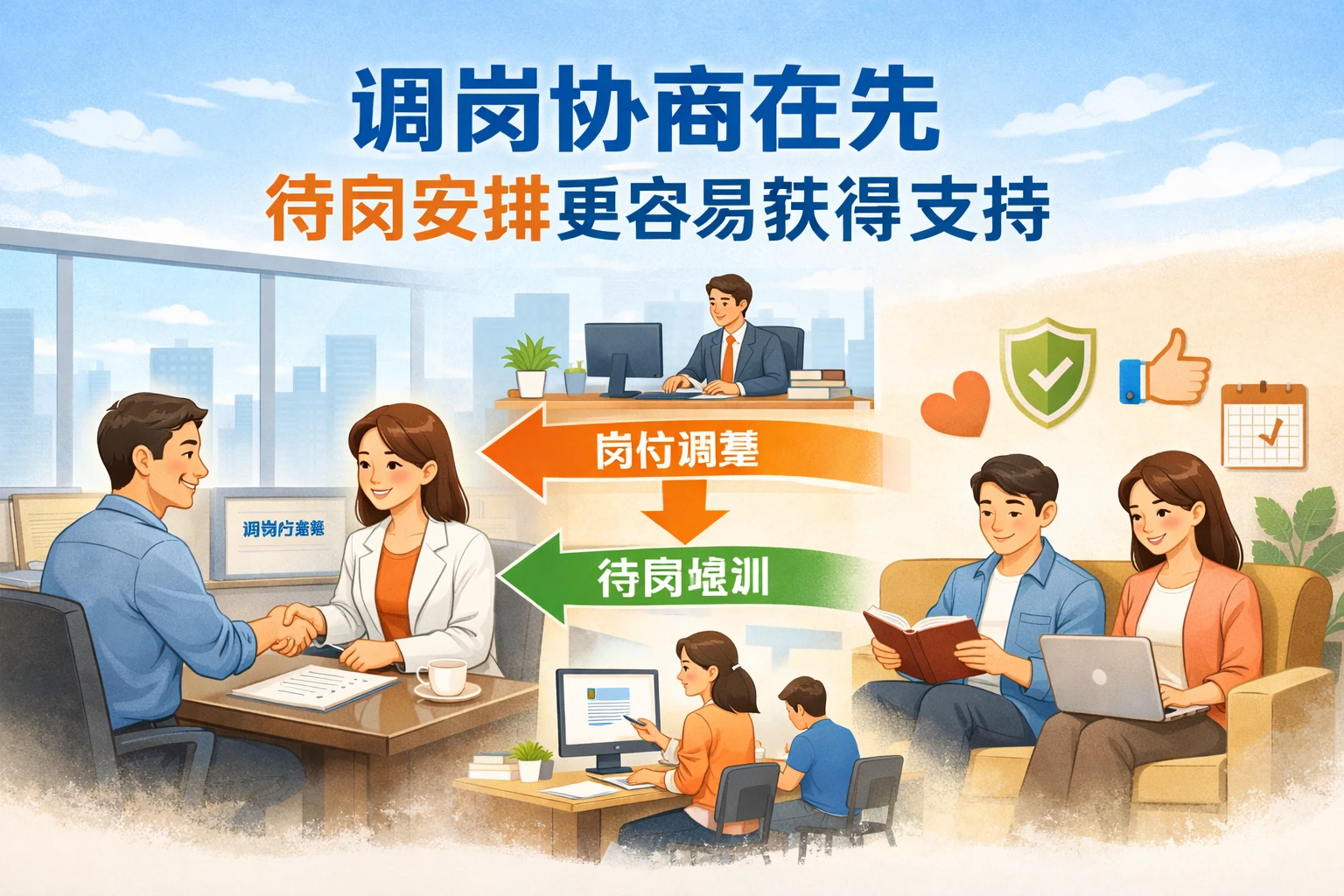 调岗协商在先，待岗安排更容易获得支持