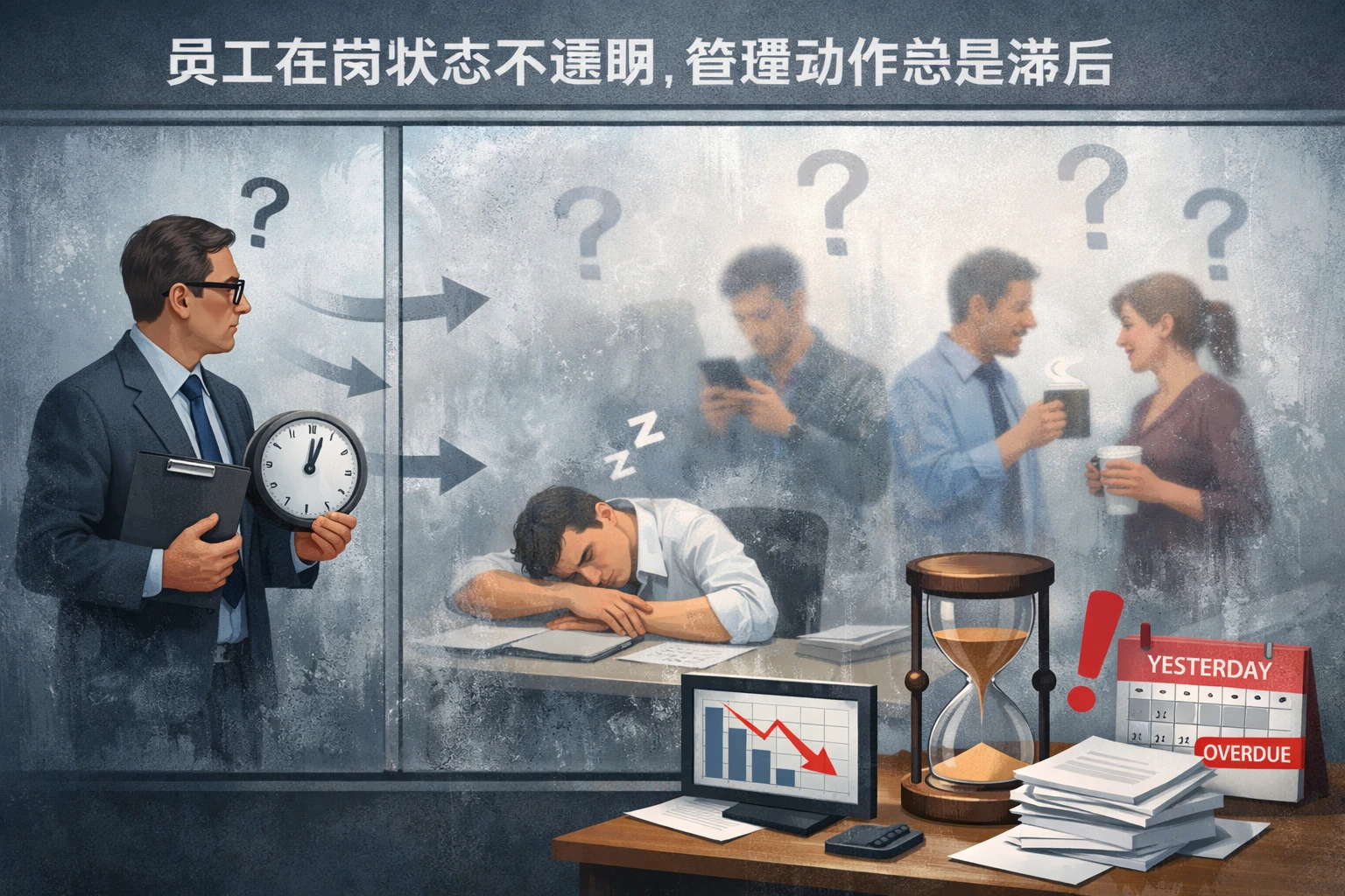 员工在岗状态不透明，管理动作总是滞后