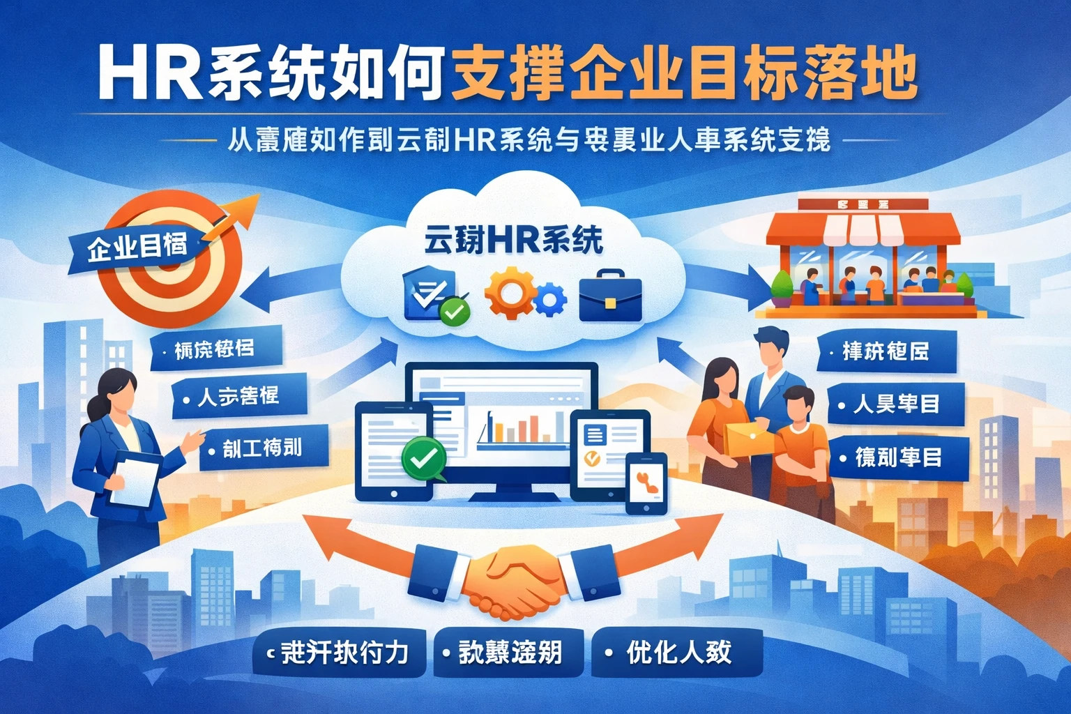 HR系统如何支撑企业目标落地：从管理动作到云端HR系统与零售业人事系统实践