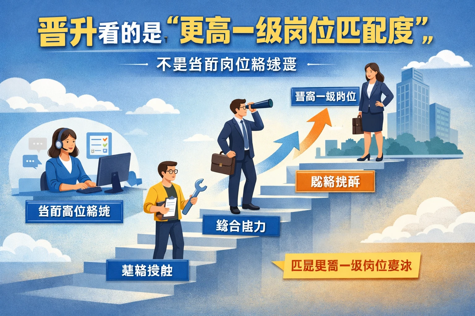 晋升看的是“更高一级岗位匹配度”,不是当前岗位熟练度