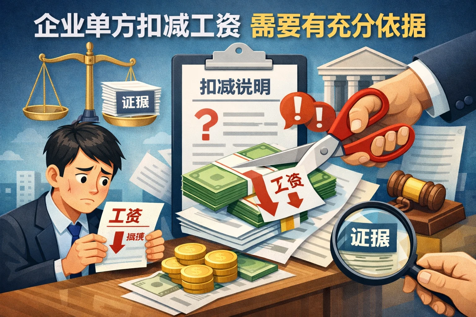 企业单方扣减工资，需要有充分依据