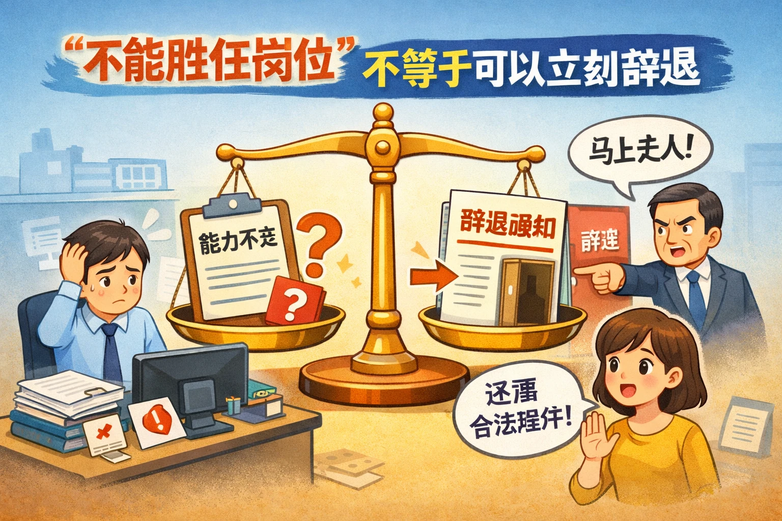 “不能胜任岗位”不等于可以立刻辞退