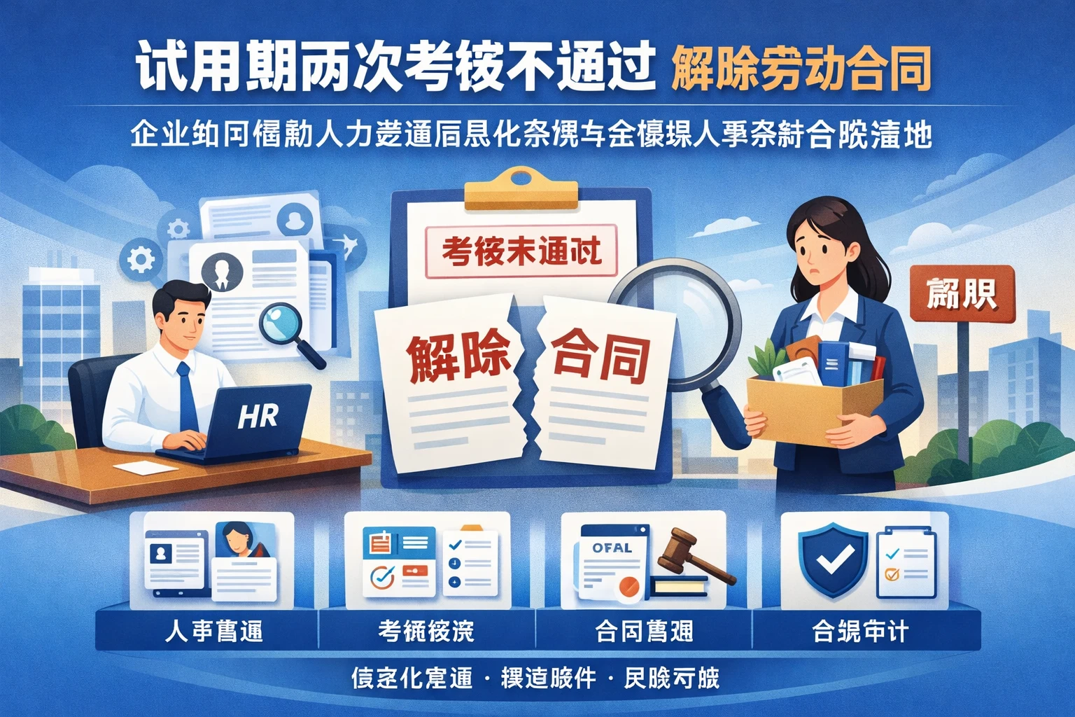 试用期两次考核不通过解除劳动合同，企业如何借助人力资源信息化系统与全模块人事系统合规落地