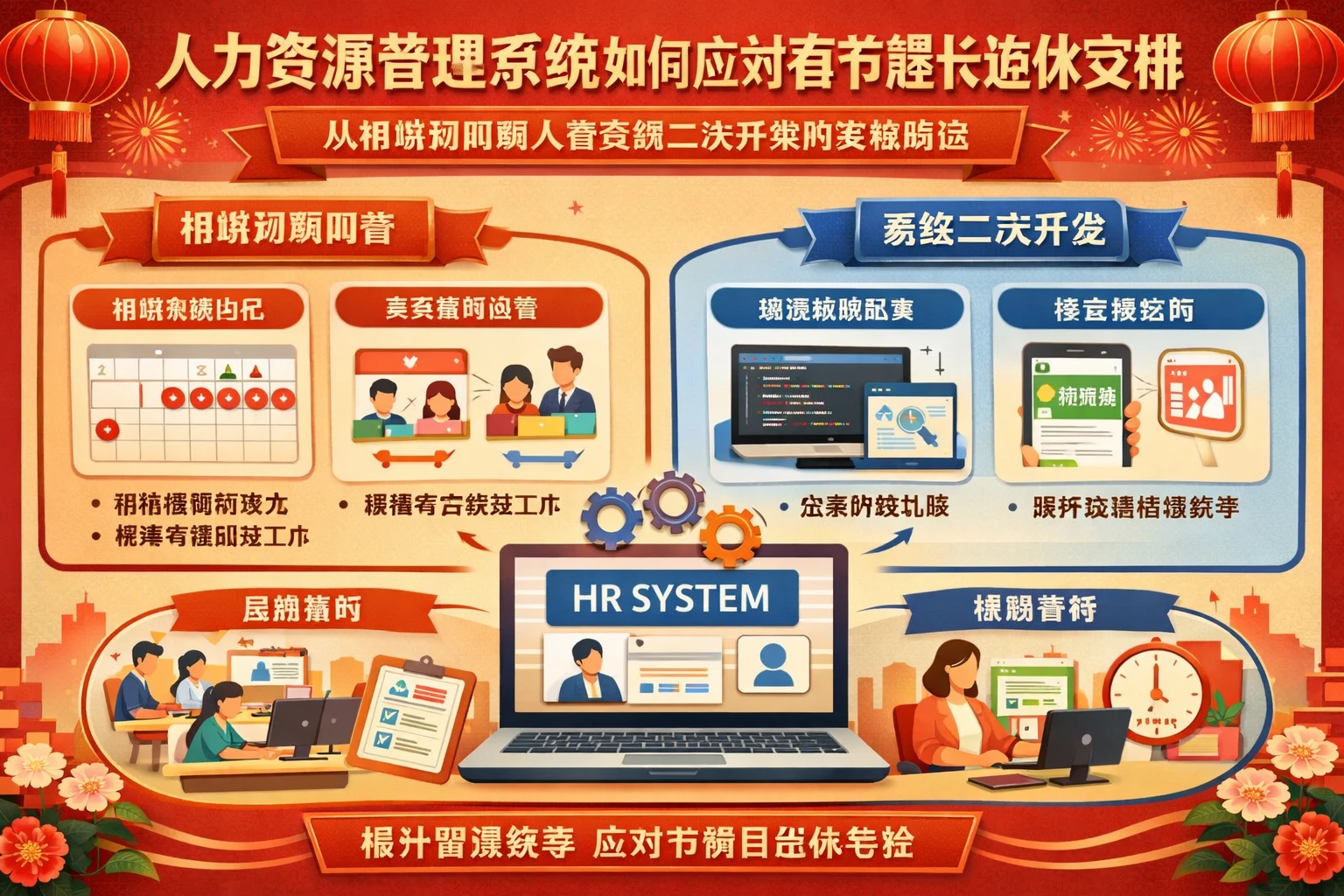 人力资源管理系统如何应对春节超长连休安排:从排班规则到人事系统二次开发的实践路径
