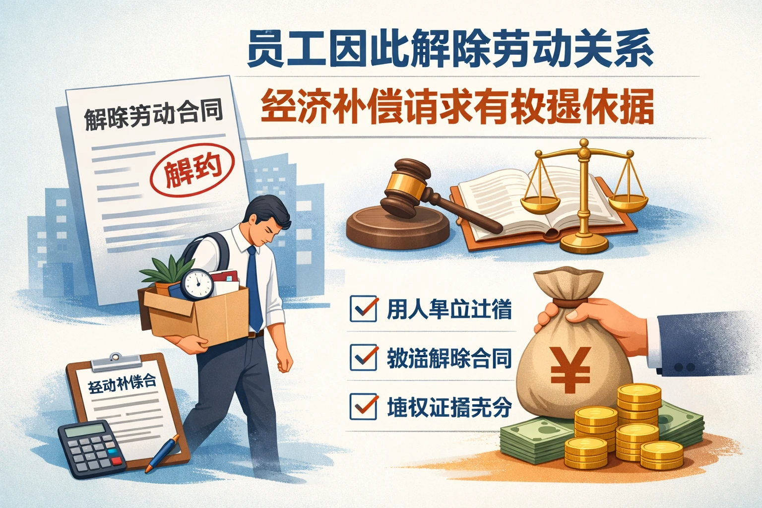 员工因此解除劳动关系，经济补偿请求有较强依据