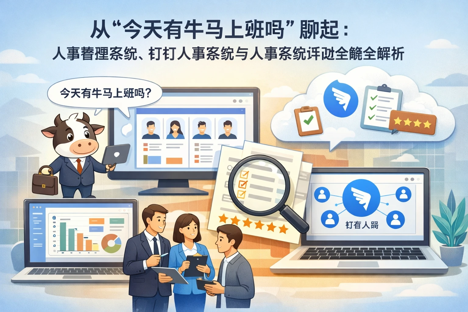 从“今天有牛马上班吗”聊起：人事管理系统、钉钉人事系统与人事系统评测全解析