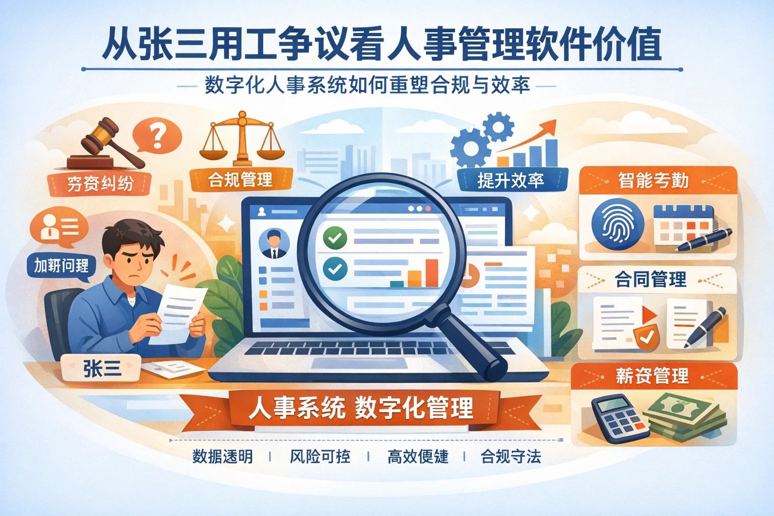 从张三用工争议看人事管理软件价值：数字化人事系统如何重塑合规与效率