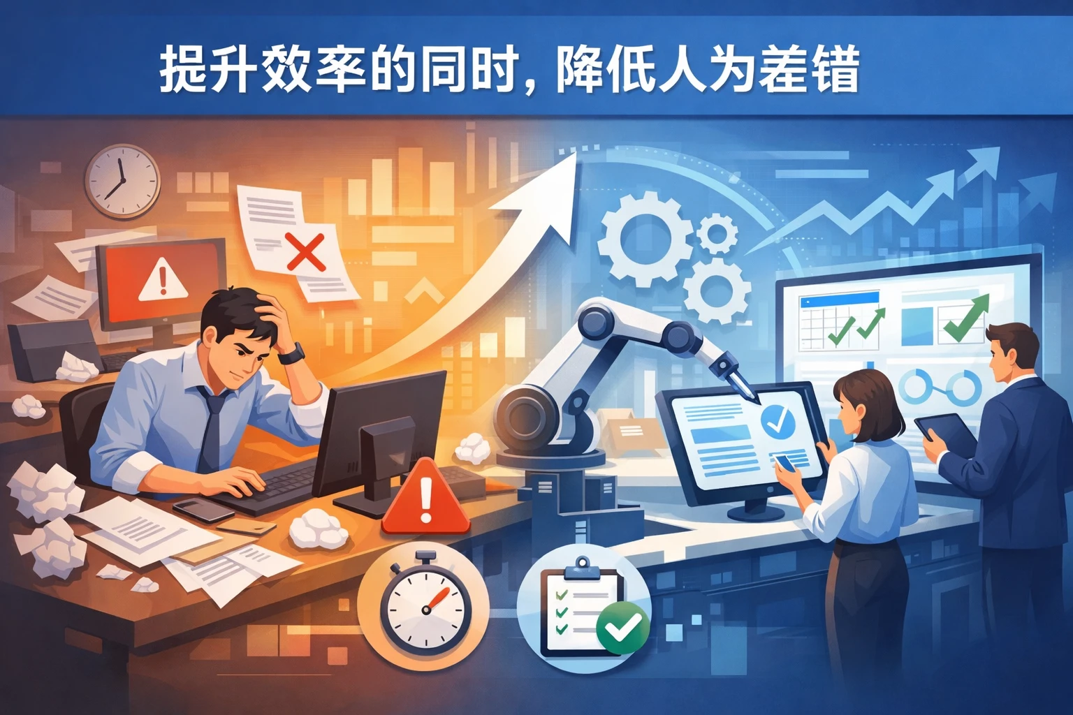 提升效率的同时,降低人为差错