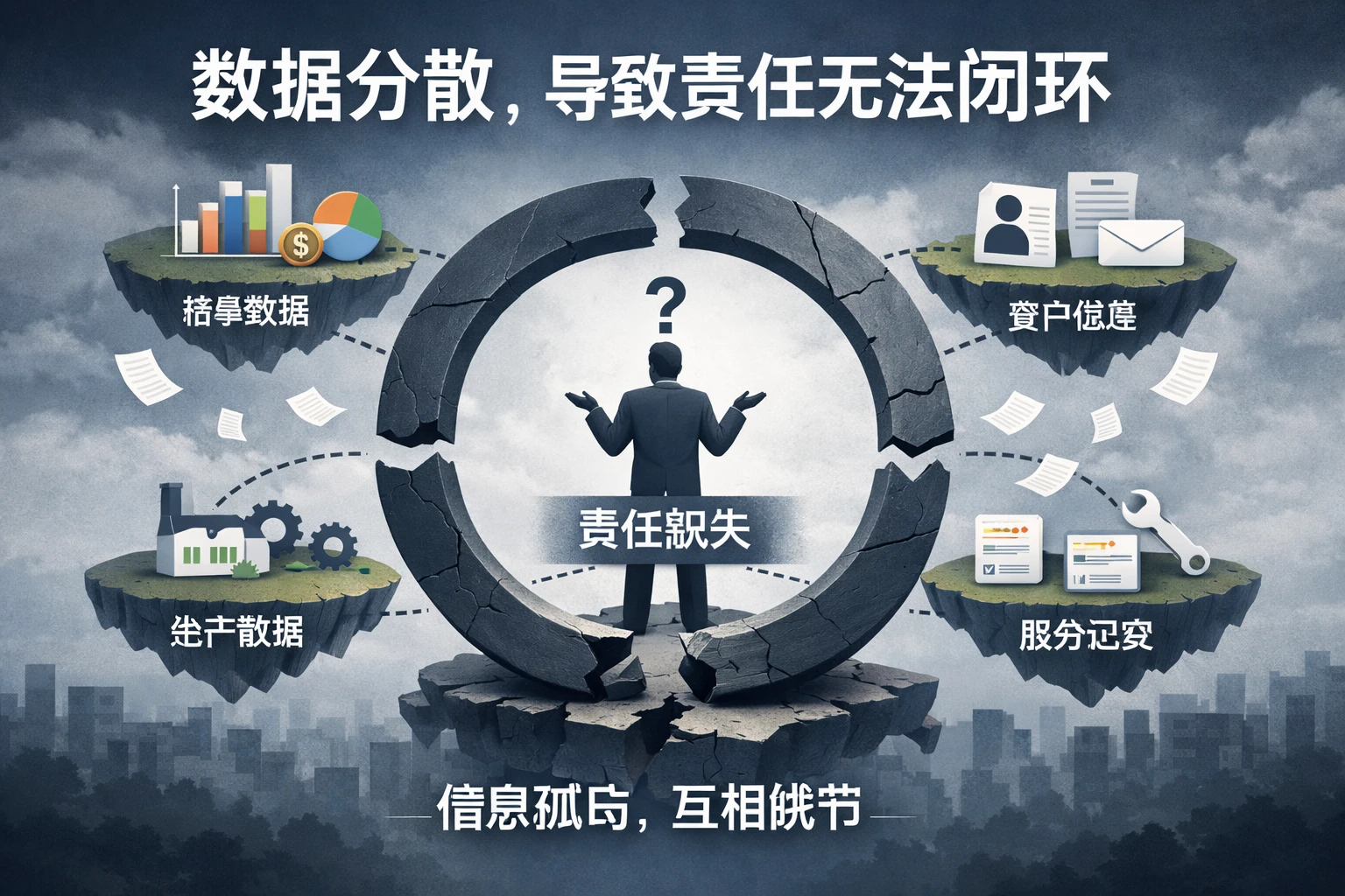 数据分散，导致责任无法闭环