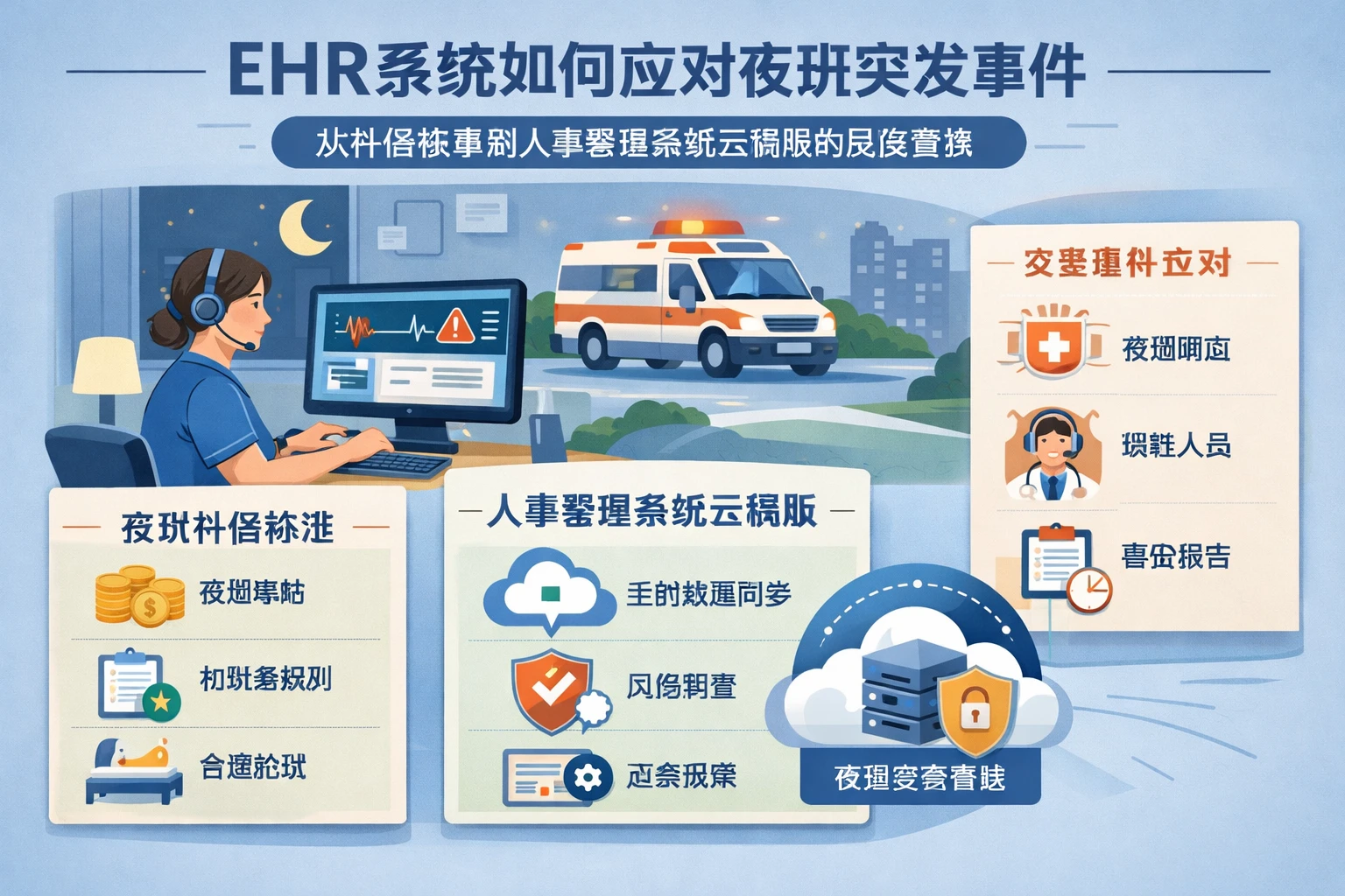 ehr系统如何应对夜班突发事件：从补偿标准到人事管理系统云端版的风险管控