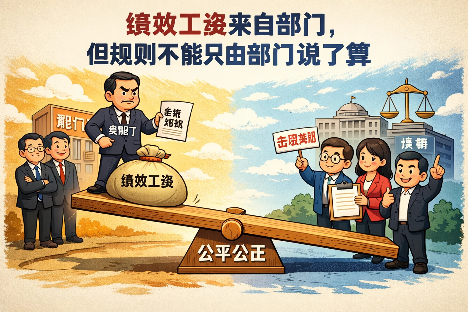 绩效工资来自部门,但规则不能只由部门说了算