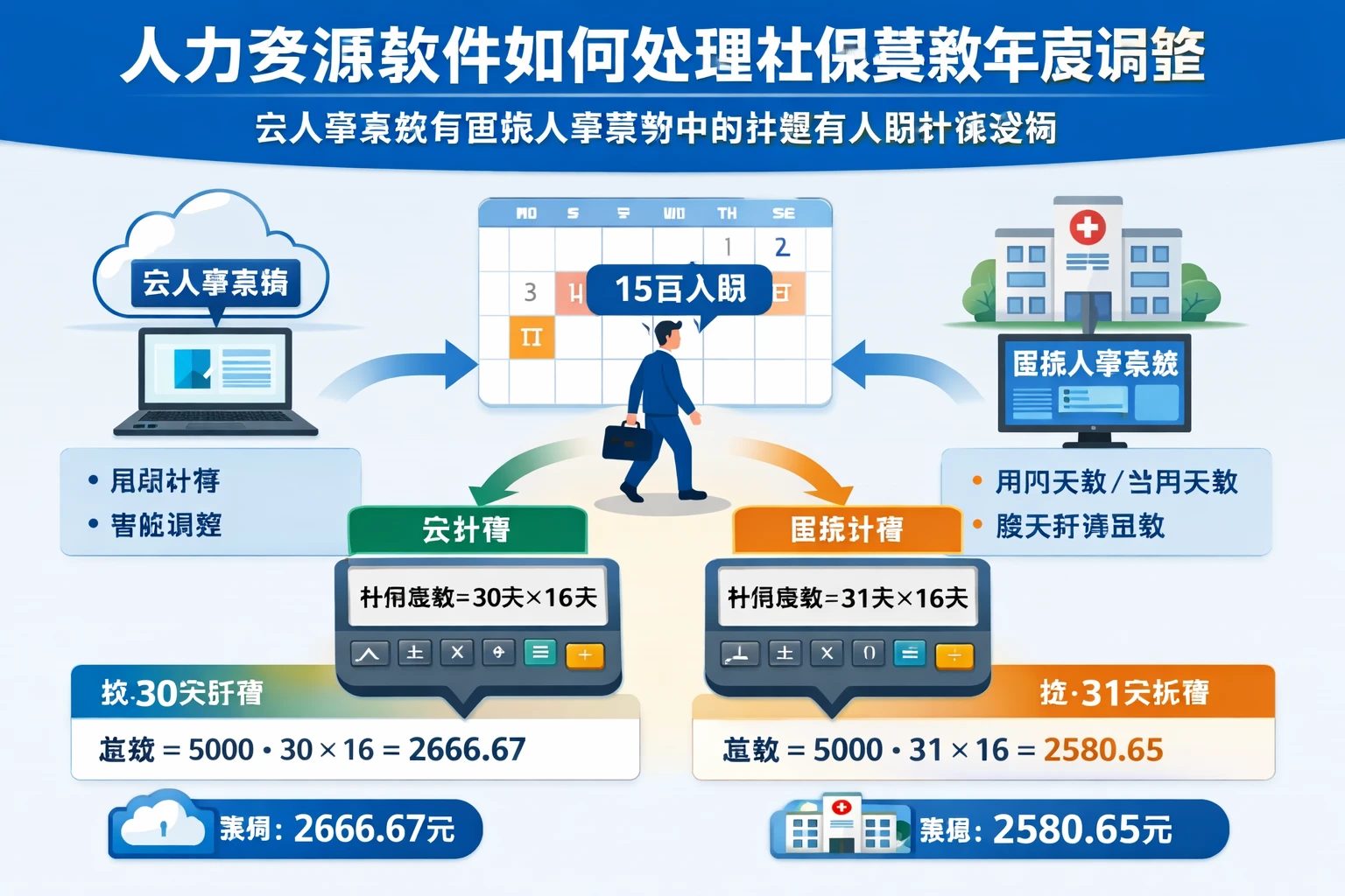 人力资源软件如何处理社保基数年度调整：云人事系统与医院人事系统中的非整月入职计算逻辑