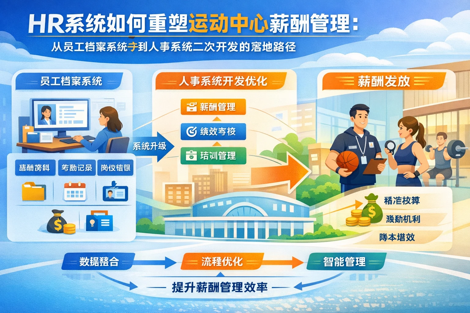 HR系统如何重塑运动中心薪酬管理：从员工档案系统到人事系统二次开发的落地路径