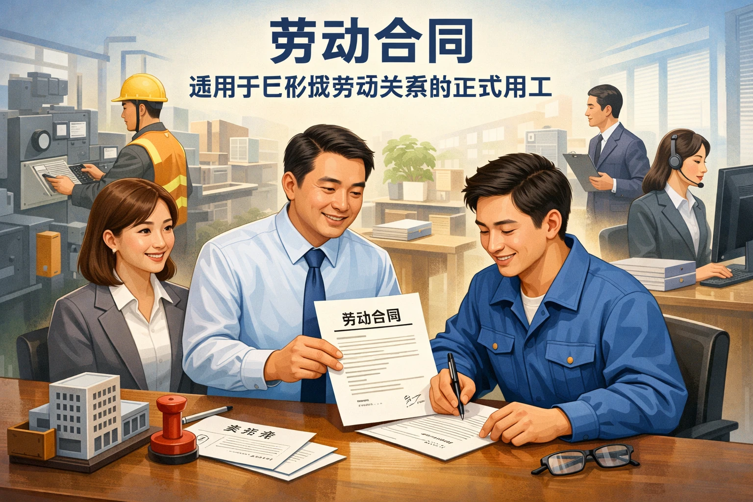 劳动合同适用于已经形成劳动关系的正式用工场景