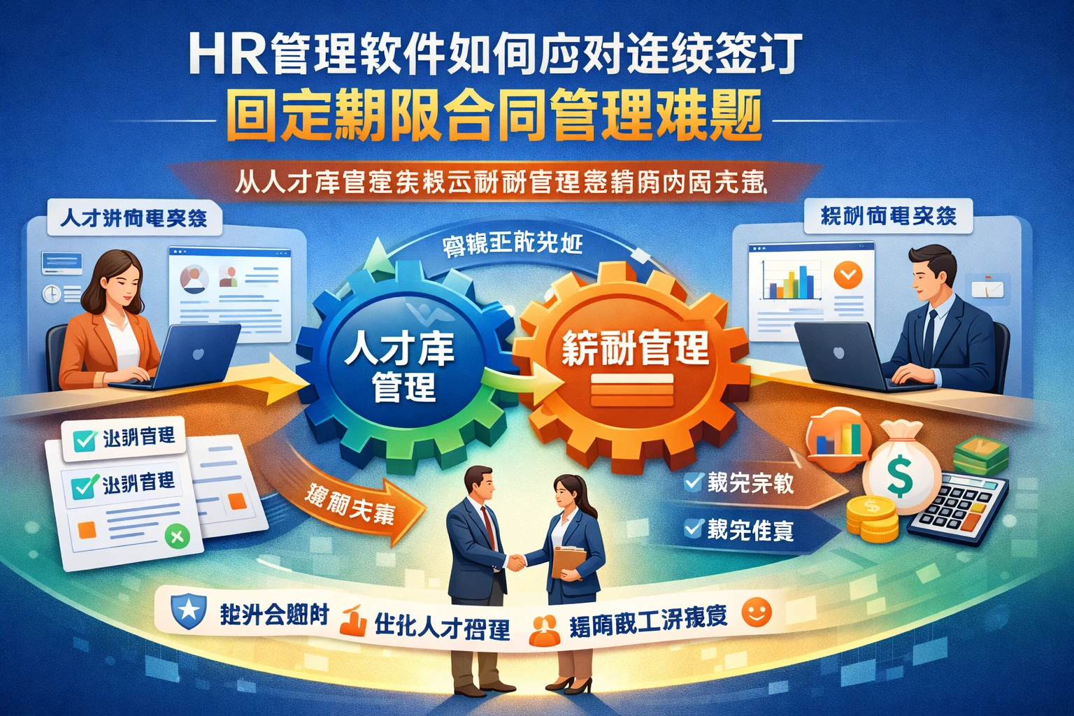 HR管理软件如何应对连续签订固定期限合同管理难题：从人才库管理系统到薪酬管理系统的协同实践