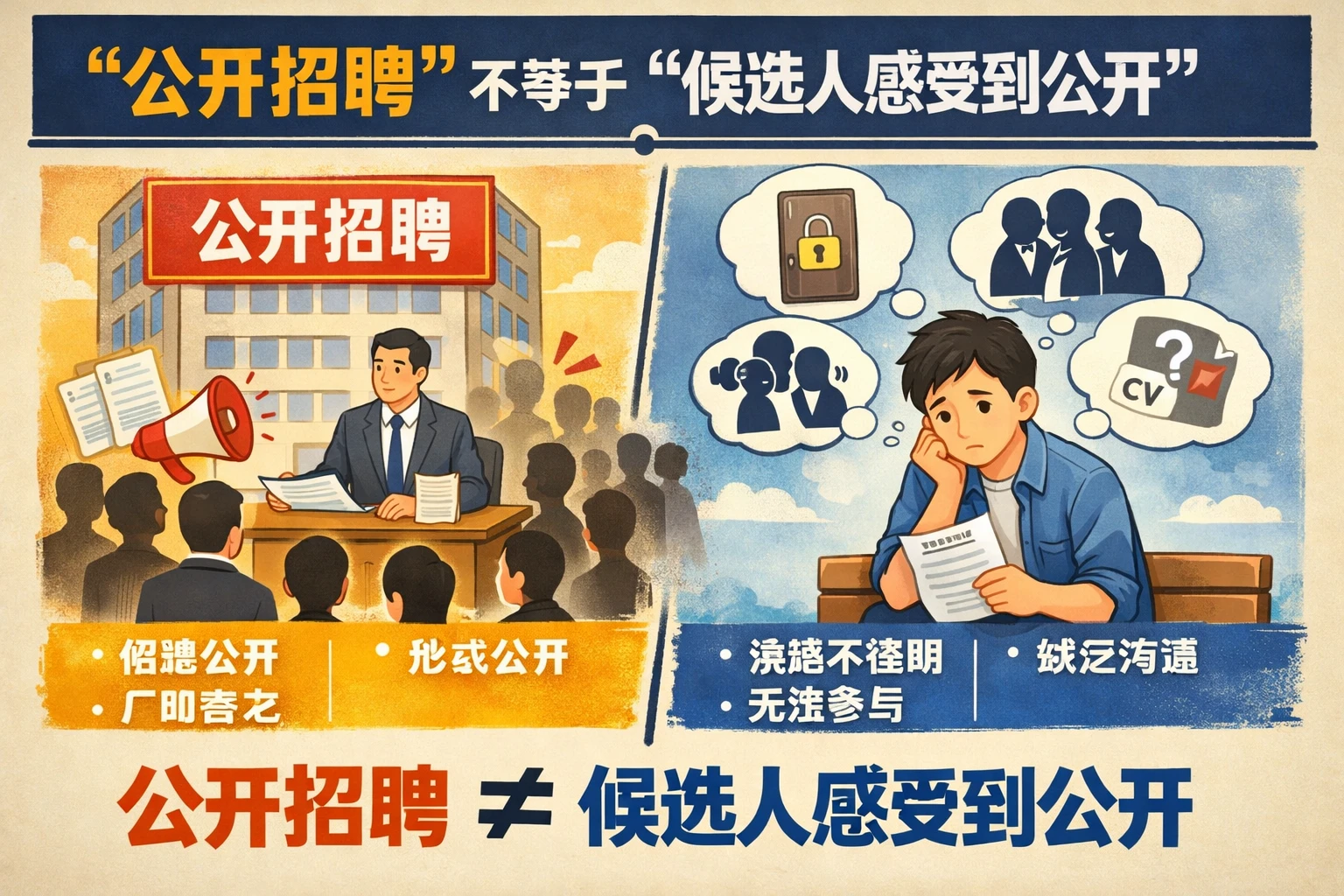 “公开招聘”不等于“候选人感受到公开”