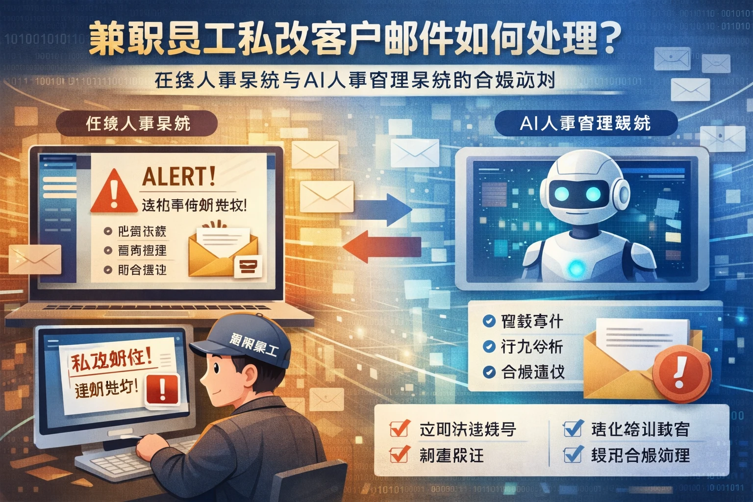 人事系统视角下的兼职员工私改客户邮件如何处理:在线人事系统与AI人事管理系统的合规应对