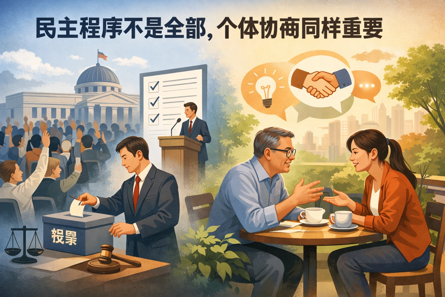 民主程序不是全部，个体协商同样重要