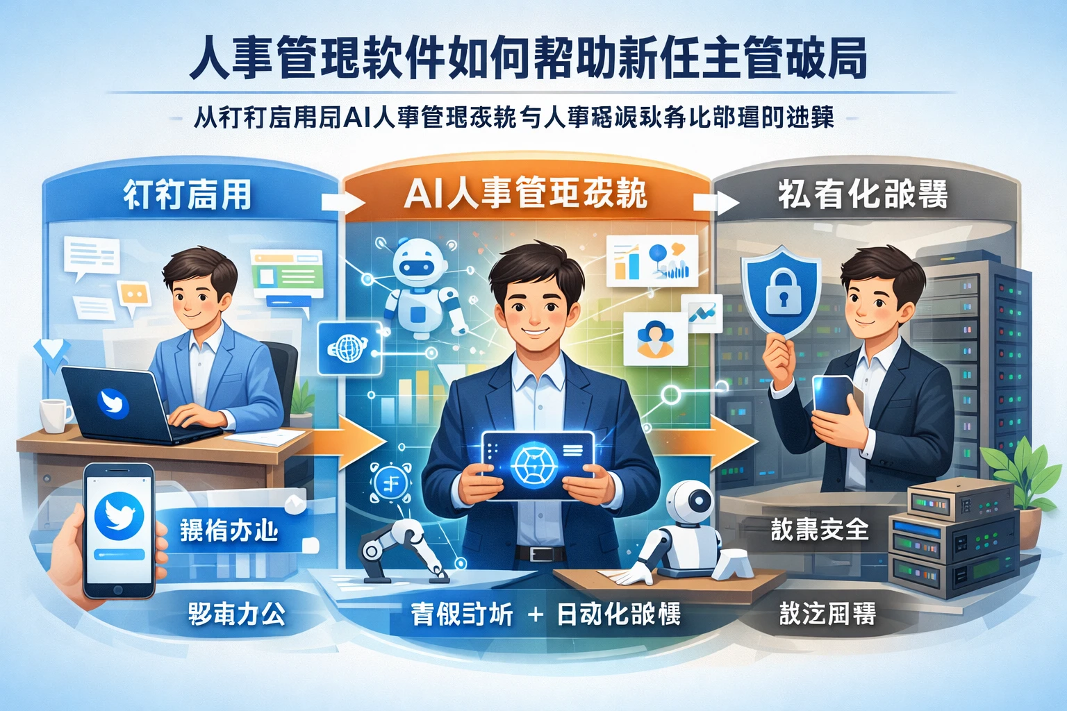 人事管理软件如何帮助新任主管破局:从钉钉启用到AI人事管理系统与人事系统私有化部署的选择