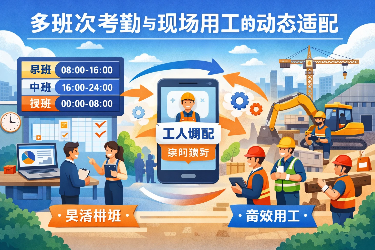多班次考勤与现场用工的动态适配