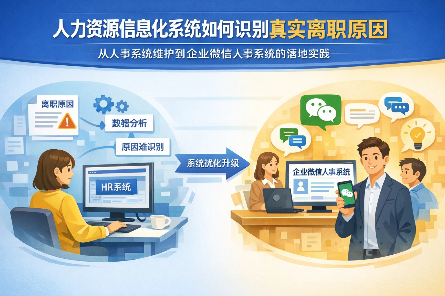 人力资源信息化系统如何识别真实离职原因：从人事系统维护到企业微信人事系统的落地实践