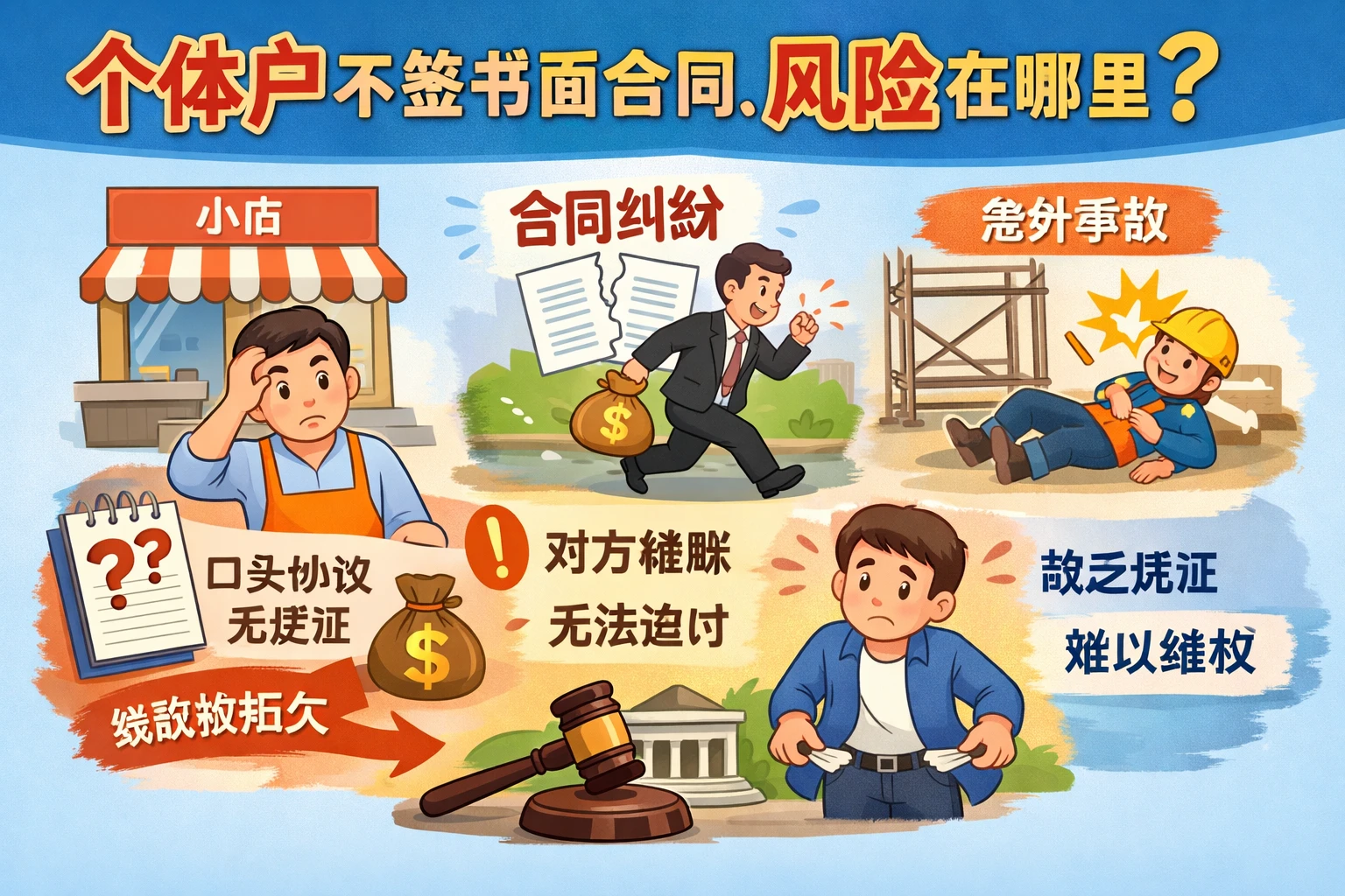 个体户不签书面合同，风险在哪里