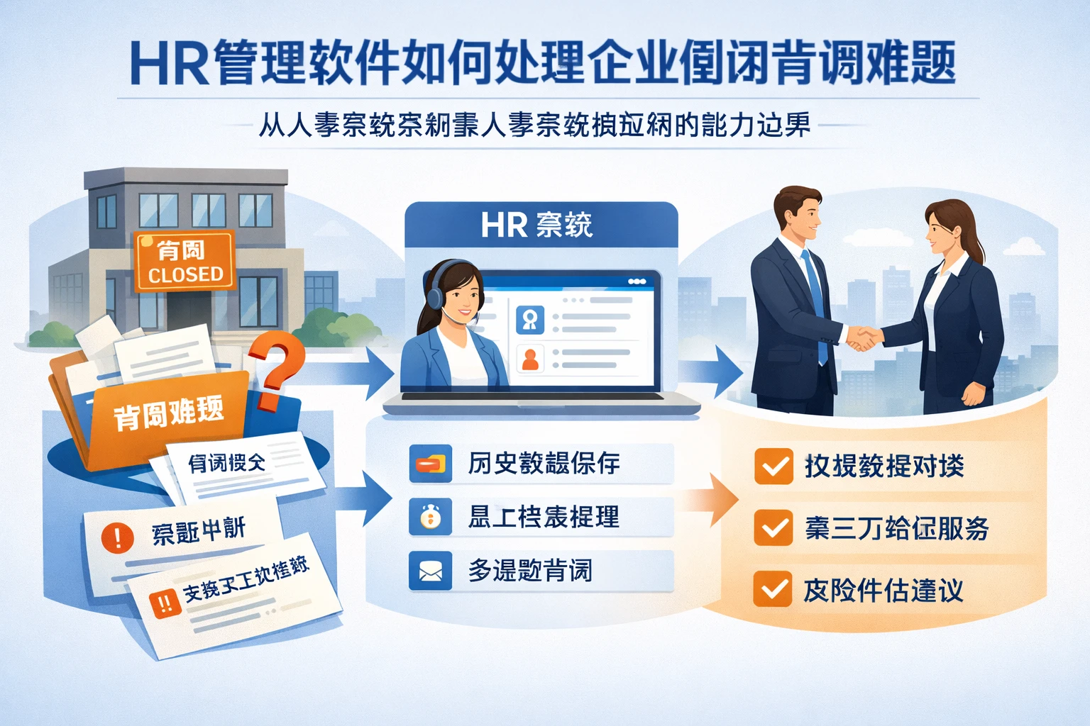 HR管理软件如何处理企业倒闭背调难题：从人事系统案例看人事系统供应商的能力边界