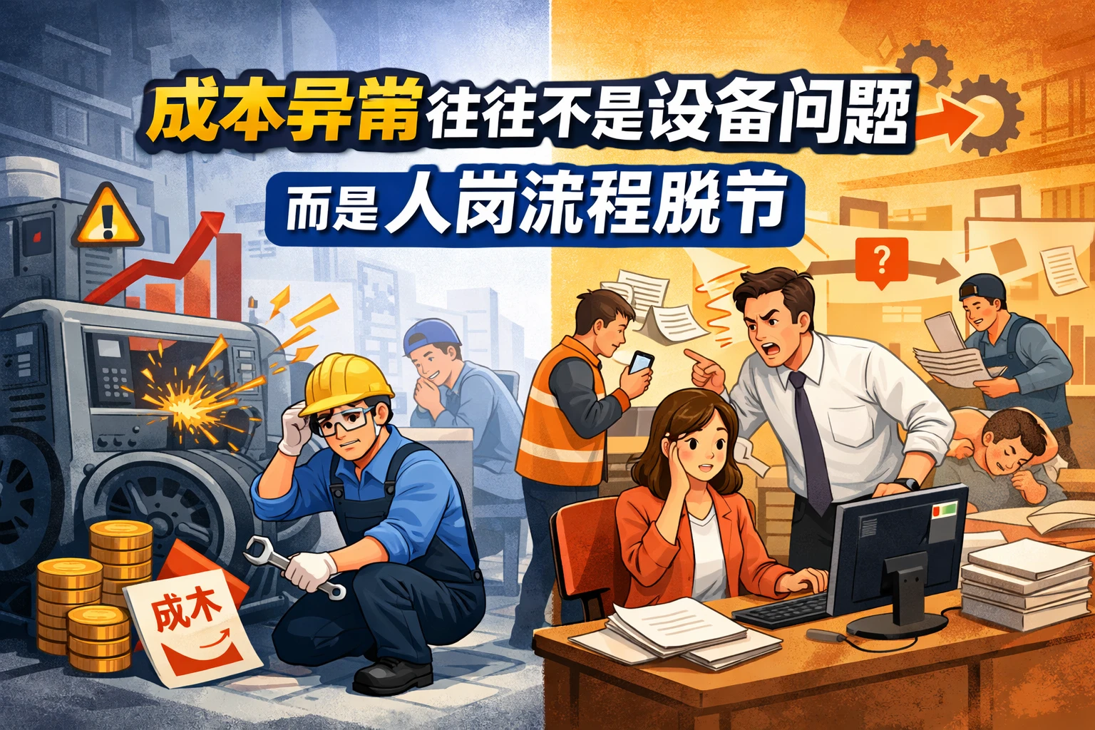 成本异常往往不是设备问题，而是人岗流程脱节