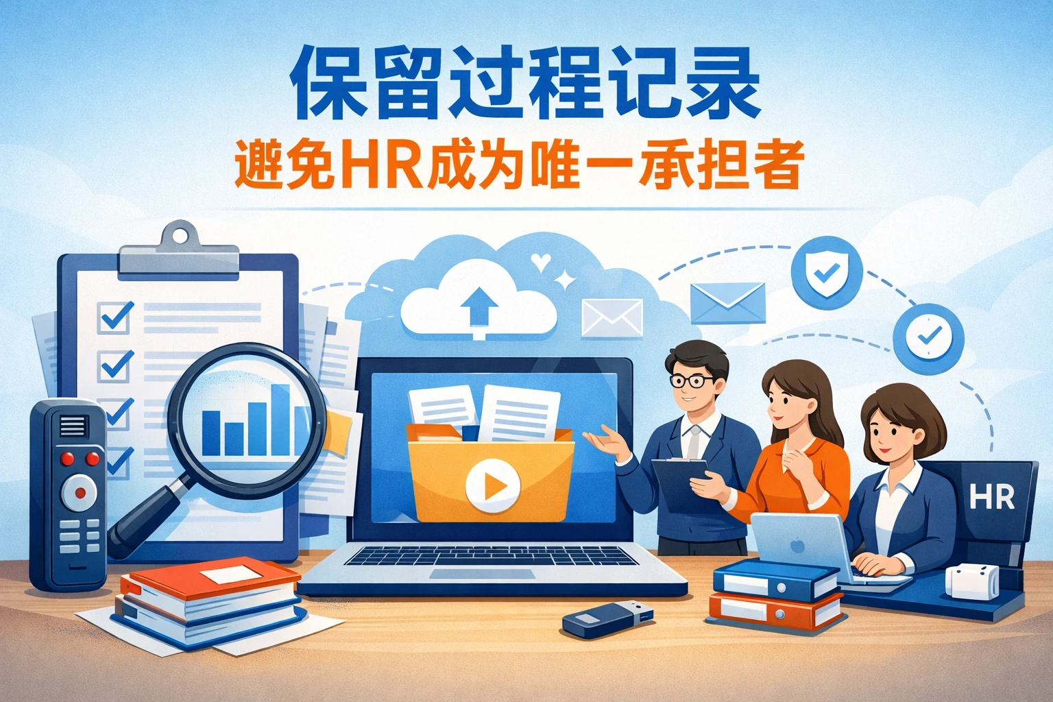 保留过程记录，避免HR成为唯一承担者